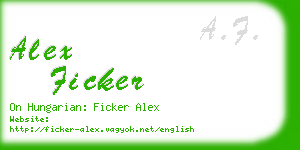 alex ficker business card
